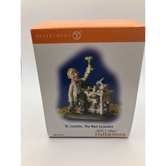 Department 56 Snow Village Halloween Dr. Lunatic The Mad Scientist Figure - Picture 1 of 6